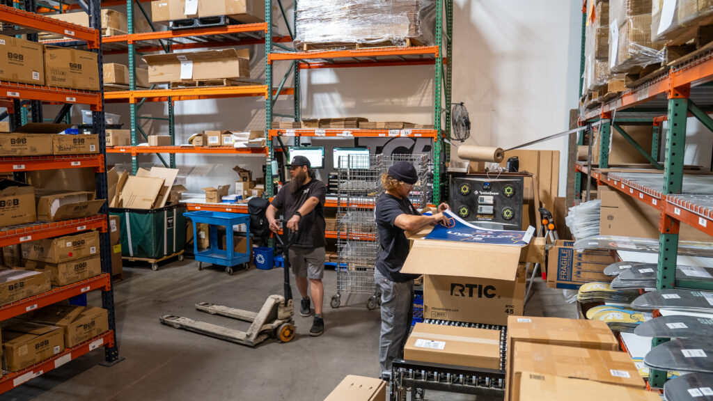 Our TCB Warehouse, where we maintain proper kitting service for safe delivery.