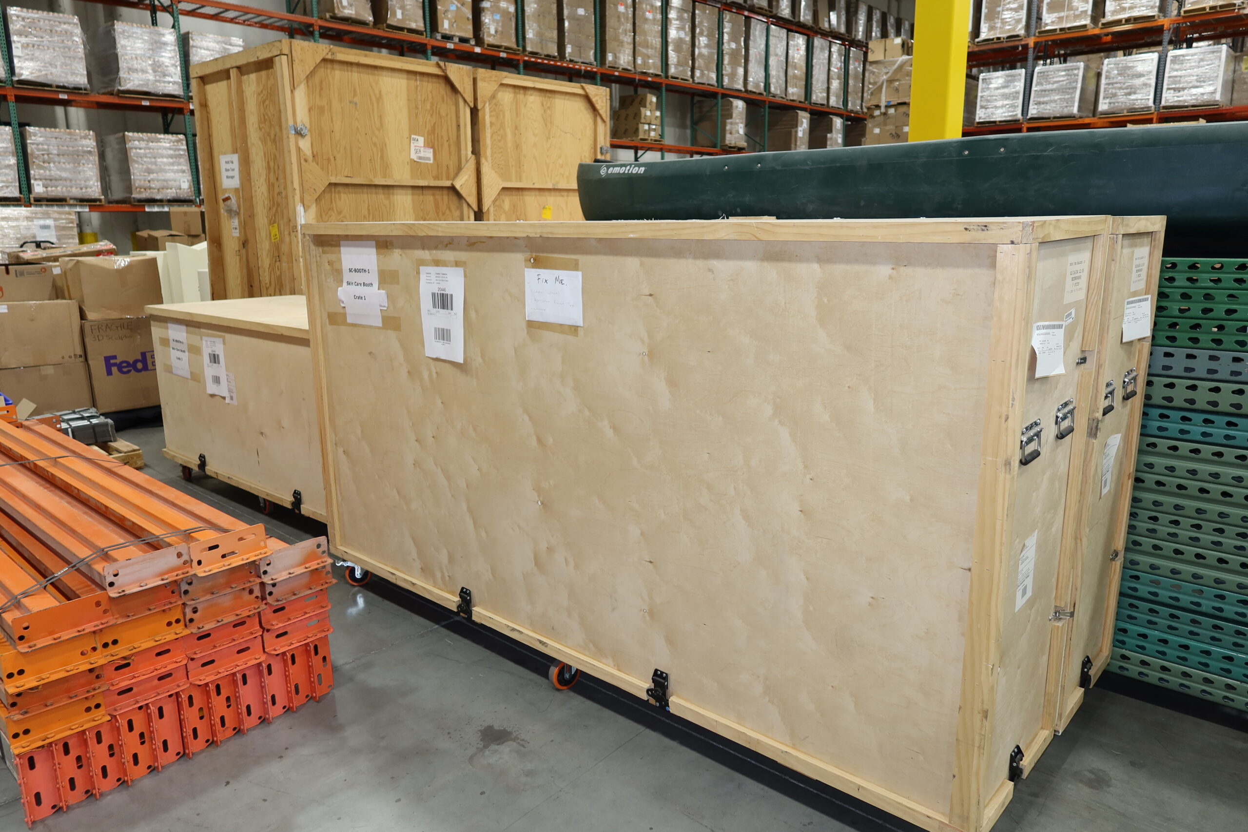 A crate ready for Trade Show Logistics