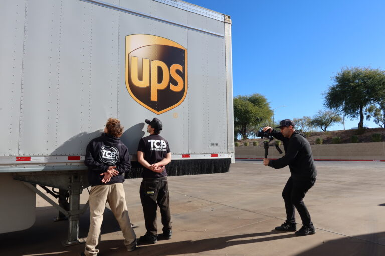 A UPS truck taking advantage of our strong 3PL Fulfillment Services.