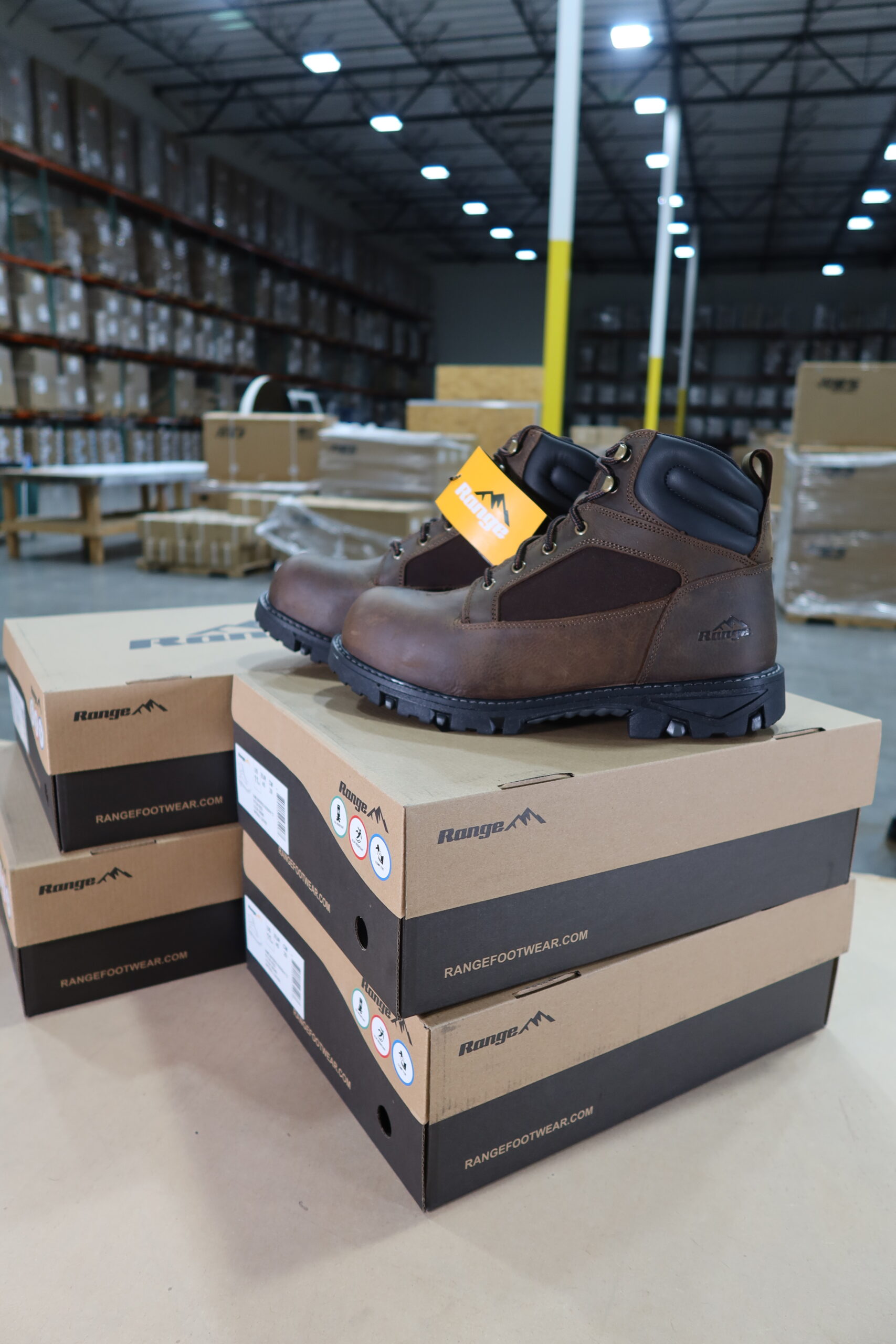 Range boots ready for our retail fulfillment compliance services.