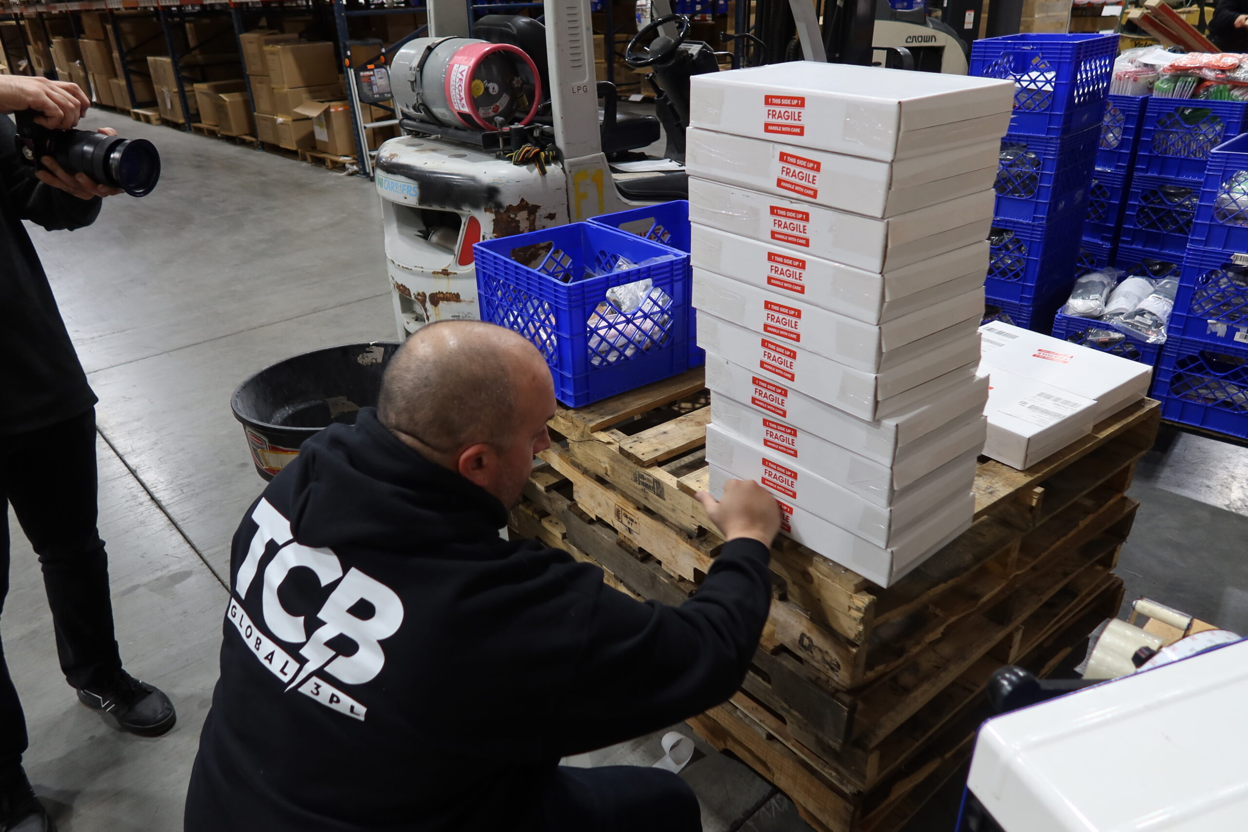 A TCB employee working to keep our Inventory Accuracy