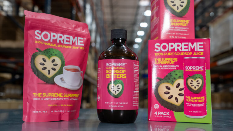 Sopreme, a drink brand we've helped with beverage import and fulfillment.